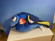 TY Sparkle Disney Finding Dory Blue Dory Sparkle Beanie Plush 10"
