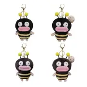 Honeybee Keychain Bag Pendant Backpack Ornament Animal Car Keyring Jewelry