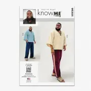 Know Me Men's Comfy Fit Sewing Kit: Oversized Top, Hoodie & Wide Leg Pants (Size