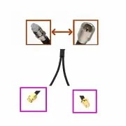 1x FME to 2x SMA Male/Female Antenna GPS Splitter/Combiner Y Adapter COAX cable