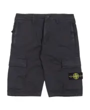 Stone Island Junior Compass Patch Knee-Length Cargo Shorts 8Y,12,6Y,14Y,10Y blue