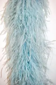 4 Ply OSTRICH FEATHER BOA - AQUA 2 Yards; Costumes/Craft/Bridal/Trim 72"