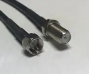 F Female to F type male plug RF coax cable adapter RFC195 12” USA Made