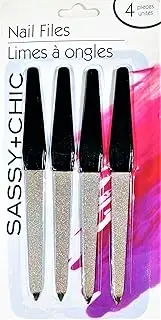 Nail Files Sassy + Chic, 4 Pieces
