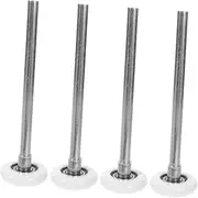 Veemoon 4Pcs Quiet Nylon Garage Door Rollers with Stem Smooth Replacement Rollers for Convenient Operation Reducing Vibration and Noise Compatible with Residential Garage Doors