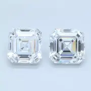 2 CT Faceted VVS1 Asscher Cut Natural D color Lab Grown Diamond Certified