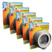 5x Hercules Dr. Nano 50mm x 10m Heavy Duty Double Sided Carpet/Rug Tape White