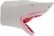 COMNESTBI 1Pc Grey Shark Hand Puppet Interactive Storytelling Doll for Plastic Gloves for Role Play Parent Bonding Imaginative Play