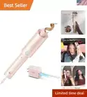 Cordless Automatic Curling Iron 1 Inch - CURLGO Rotating Curling Wand Anti-Sc...