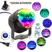 Voice Control Stage Light RGB Bulb LED Crystal Magic Ball Effect Light DJ Party