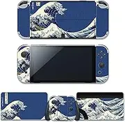 TANOKAY Sticker Wrap Vinyl Decal Pre-Cut Skin | Art Great Wave | Compatible with Nintendo Switch OLED (2021 Model)