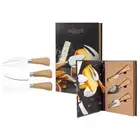 3pc Tempa Fromagerie Cheese Stainless Steel Slicer Acacia Wood Handle Knife Set
