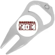 Baseball Mom Golf Ball Marker Divot Repair Tool Bottle Opener