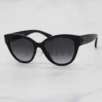 在飛比找Yahoo奇摩拍賣-7-11運費0元優惠優惠-Chanel 香奈兒 太陽眼鏡 方框LOGO 黑色 漸層鏡片
