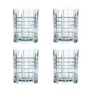 4 Piece Crystal Square Whisky Tumbler Set Size 345ml by Nachtmann