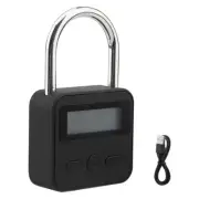 Metal Lock Black Alloy LCD Display Multi-Function Electronic Timer3776