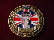 Official Queen Elizabeth II Challenge Coin 2.5" diameter .USA Free shipping