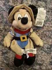 Disney World Frontierland Mickey Mouse Bean Bag Plush Stuffed Vintage Toy w Tags