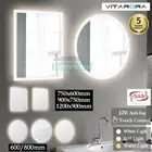 Bathroom LED Lighted Touch Sensor Anti-fog Makeup Shaving Wall Mirror 600-1200mm