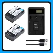 2.6Ah Battery x 2 & USB Charger for Pentax D-LI90,645D 645Z K-01 K-1