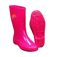 在飛比找蝦皮購物優惠-【雨鞋 中筒雨鞋 雨鞋女】桃紅色雨鞋-朝日牌 (303型)台