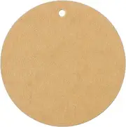 CleverDelights 3" Round Kraft Gift Tags - 100 Pack - Round Circle Paper Hang Tag 3 Inch