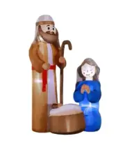 6Ft Christmas Inflatable Nativity Scene Outdoor LED Light Lawn Yard Jesus Decor