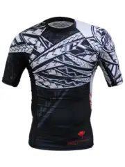 Contract Killer CK "Tribal" Short Sleeve Rashguard / MMA BJJ - New - Size: Large