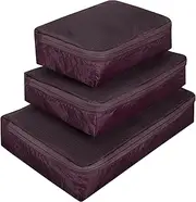 Travelon World Travel Essentials Set of 3 Soft Packing Cubes, One Size, BlackBerry, One Size, World Travel Essentials Set of 3 Soft Packing Cubes