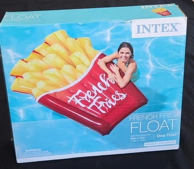 Intex 69x52 French Fries Inflatable Pool Float Lounger Designed for Adults