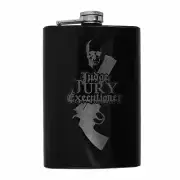 8oz BLACK Judge Jury Executioner Flask
