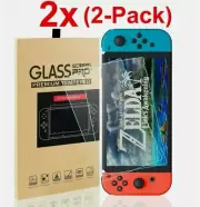 2 Pack For Nintendo Switch Premium Tempered Ultra Clear Glass Screen Protector