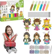 Maciun Crystal Painting Kit,Window Suncatchers with Crystal Pendant | Creativity Christmas Arts, Window Art Kids Sun Catcher, Art Kits for Kids Christmas, Convenient