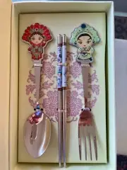 Chop Sticks Chinese Peking Opera Art Set Silverware