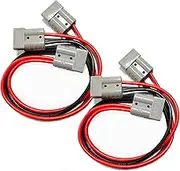 2pcs Anderson Plug Connector Electric Forklift Charging Plug Large Current 1 to 2 Splitter Quick Connect Disconnect Connector for Battery Harness 300mm Double Y Extension Adapter 50A Charging Cable