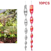 10x Bird Repellent Reflective Scare Rods Spiral Deterrent Control Device Deco f