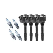 Bosch 4 Spark Plugs+4 Ignition Coils for BMW 320i F30 F31 X1 F48 2.0L I4 15-20