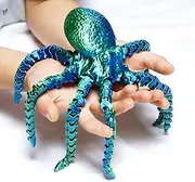 3D Printed Octopus,Articulated Models,Flexible Joint Animal Figurines, 3D Printing Stuff Cheap,Stress Relief, Fidget restlessness, ADHD Toys, Surprise Fantasy Gifts