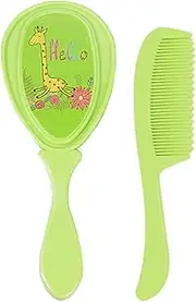Baby Brush and Comb Set | Grooming Baby Hairbrush Soft Bristle Hair Brush | Safety Scalp Care Massage Kids Products for Toddler