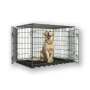 Pre-sale 24-48'' Dog Cage Crate Foldable Metal Kennel Portable Puppy Cat Carrier