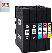 ATTA SG400 SG800 Sublimation Ink Cartridge Compatible for Sawgrass Virtuoso SG 400 SG 800 Printer Heat Transfer Sublimation Ink (2 Black,1 Cyan,1 Magenta,1 Yellow, 5-Pack)