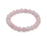 8mm rose quartz bead stretch bracelet