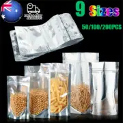 50-200x Aluminum Foil Mylar Stand Up Retail Bags Zip Lock Pouch Pouch Packaging