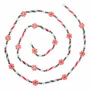 6' PEPPERMINT GARLAND Plastic KRiNgLE CAnDy Company NEW RAZ Imports G4014104