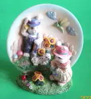 Easter Plate 3D With Stand & Bunny's