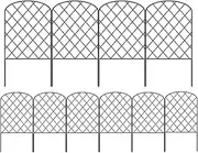 Nankoyal Dog Fence Outdoor for Yard | No Dig Fence for Dogs - 10X Heavy-Duty Adjustable Wire Mesh Trellis, Privacy Anti-Climb Panels for Chicken Coop, Rabbit Enclosure