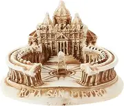 Totority Resin Building Model Simulation Building Model White Resin Vatican Artificial Travel Saint Peter's Basilica Model