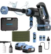 Brushless Cordless Pressure Washer, 1100-PSI Portable Power Washer with 2 Blue