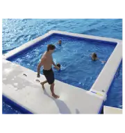 4x3m Portable Inflatable Swimming Pool Dock Platform Outdoor for Yacht Ocean Sea
