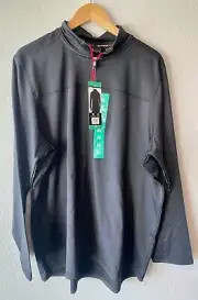 SPYDER Active Blazing Black 1/4 Zip Pullover Jacket Moisture Wicking Size XL